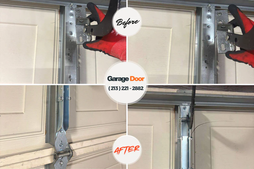 Before and after: garage door repair Barnesville, OH